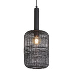 Lámpara colgante metal negro mate Ø22x55 cm E27 - LLLC0446