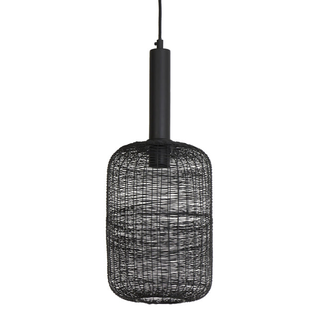 Lámpara colgante metal negro mate Ø22x55 cm E27 - LLLC0446
