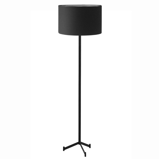 Lámpara de pie metal pantalla de tela negro Ø 30x1.58 cm E27 - LLLP0030