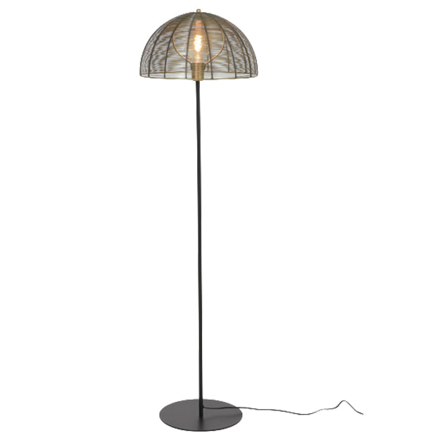 Lámpara de pie metal bronce envejecido negro Ø40x1,44 cm E27 - LLLP0055