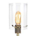 Lámpara de pie metal vidrio transparente bronce envejecido Ø25x1,52cm  E27 - LLLP0063