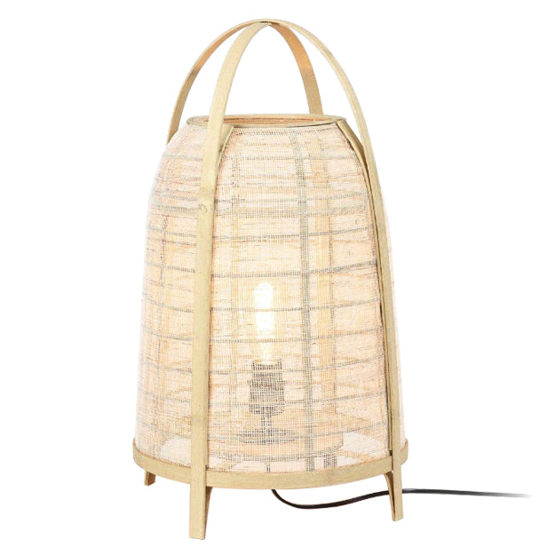 Lámpara sobremesa madera fibra natural Ø34x60 cm E27 - LLLS0126
