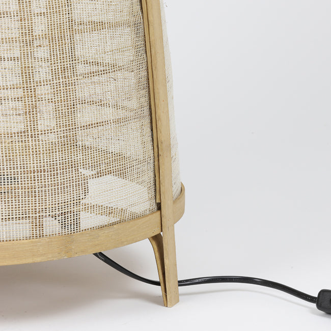 Lámpara sobremesa madera fibra natural Ø34x60 cm E27 - LLLS0126