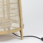 Lámpara sobremesa madera fibra natural Ø34x60 cm E27 - LLLS0126
