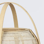 Lámpara sobremesa madera fibra natural Ø34x60 cm E27 - LLLS0126