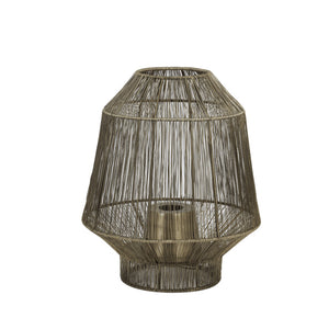 Lámpara sobremesa metal bronce envejecido Ø 30x40 cm E27 - LLLS0175