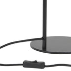 Lámpara sobremesa metal vidrio negro dorado humo Ø 18x58 cm E27 - LLLS0185