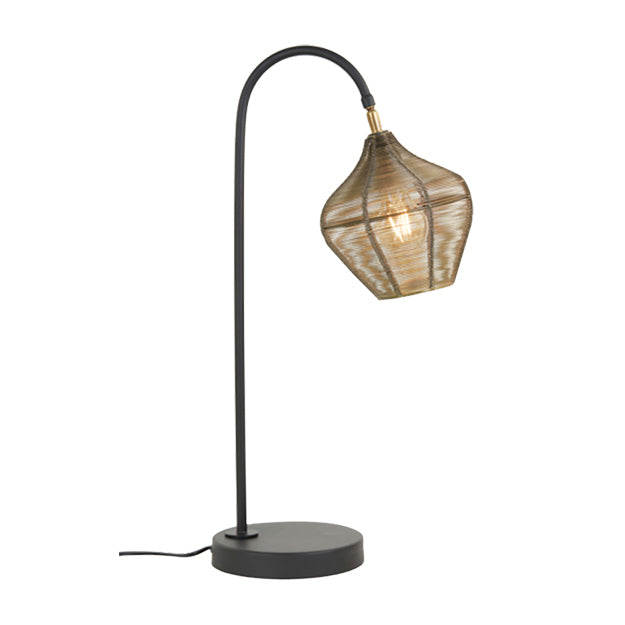 Lámpara sobremesa metal negro bronce Ø18x62 cm E27 - LLLS0230