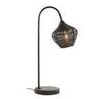 Lámpara sobremesa metal negro Ø 18x62 cm E27 - LLLS0231
