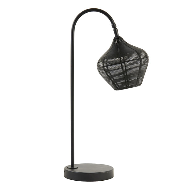 Lámpara sobremesa metal negro Ø 18x62 cm E27 - LLLS0231