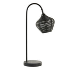 Lámpara sobremesa metal negro Ø 18x62 cm E27 - LLLS0231