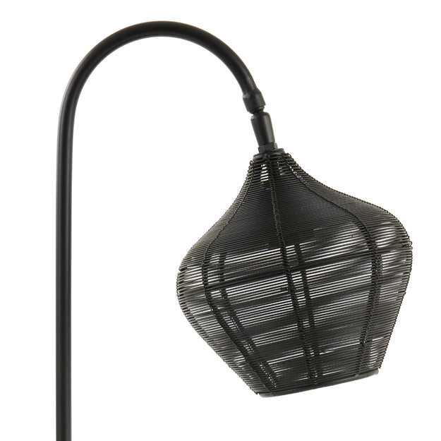 Lámpara sobremesa metal negro Ø 18x62 cm E27 - LLLS0231