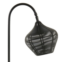 Cargar imagen en el visor de la galería, Lámpara sobremesa metal negro Ø 18x62 cm E27
