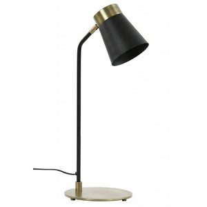 Lámpara sobremesa metal negro oro Ø 22x58 cm E27 - LLLS0253