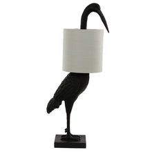 Cargar imagen en el visor de la galería, Lámpara sobre mesa resina negro pantalla blanca 16x29x77 cm E27 - LLLS0260
