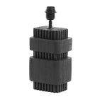 Lámpara sobremesa madera negro pantalla tela 16x12x51 cm E27 - LLLS0269