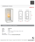 Apliqué metal blanco vidrio exterior IP 54 25 cm E14 - LUAP0044