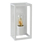 Apliqué metal blanco vidrio exterior IP 54 25 cm E14 - LUAP0044
