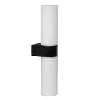Apliqué metal vidrio negro interior / exterior IP44  Ø 5,5x29 cm 2 luces G9 - LUAP0062