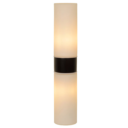 Apliqué metal vidrio negro interior / exterior IP44  Ø 5,5x29 cm 2 luces G9 - LUAP0062