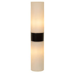 Apliqué metal vidrio negro interior / exterior IP44  Ø 5,5x29 cm 2 luces G9 - LUAP0062