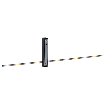 Apliqué aluminio negro luz indirecta 60x22 cm LED 6W - LUAP0071