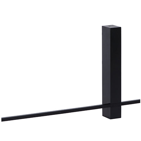 Apliqué aluminio negro luz indirecta 60x22 cm LED 6W - LUAP0071