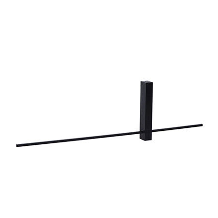 Apliqué aluminio negro luz indirecta 60x22 cm LED 6W - LUAP0071