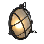 Apliqué Aluminio vidrio negro exterior IP 65 Ø 22x 23,5 cm E27 - LUAP0095