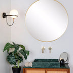 Apliqué acero vidrio negro baño IP 44 Ø 15x33 cm G9 - LUAP0100