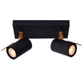 Foco metal negro bronce 22x15 cm 2 luces GU10 - LUFO0004