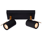 Foco metal negro bronce 22x15 cm 2 luces GU10 - LUFO0004
