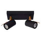 Foco metal negro bronce 22x15 cm 2 luces GU10 - LUFO0004