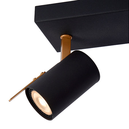 Foco metal negro bronce 22x15 cm 2 luces GU10 - LUFO0004
