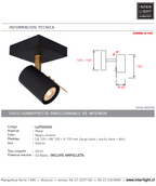 Foco metal negro bronce 10x15 cm GU10 - LUFO0005