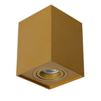 Foco sobrepuesto metal oro mate 9,6x9,6x12,5 cm GU10 - LUFO0007