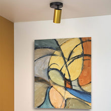 Cargar imagen en el visor de la galería, Foco aluminio techo o muro oro mate negro Ø10x13,7 cm GU10
