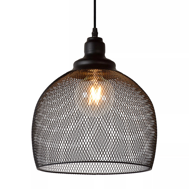 Lámpara colgante metal negro Ø 28 cm E27 - LULC0070