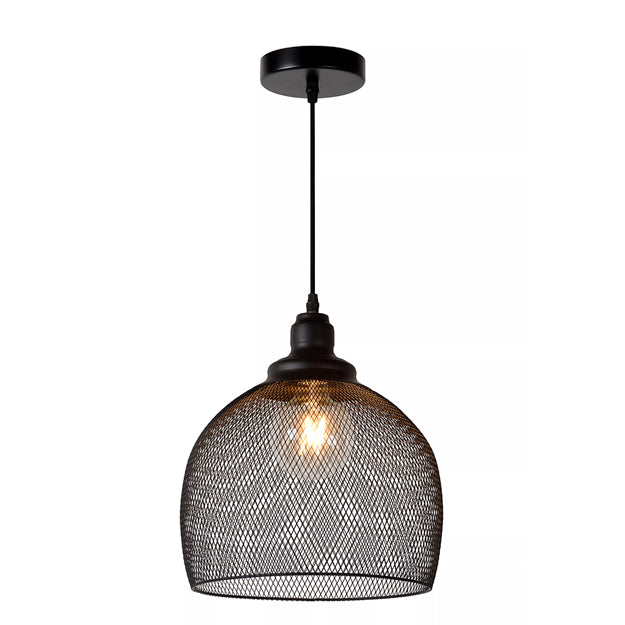 Lámpara colgante metal negro Ø 28 cm E27 - LULC0070