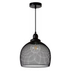 Lámpara colgante metal negro Ø 28 cm E27 - LULC0070