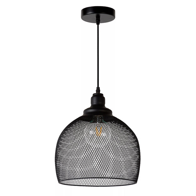 Lámpara colgante metal negro Ø 28 cm E27 - LULC0070