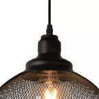 Lámpara colgante metal negro Ø 28 cm E27 - LULC0070