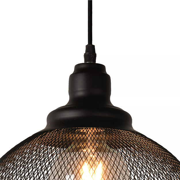 Lámpara colgante metal negro Ø 28 cm E27 - LULC0070