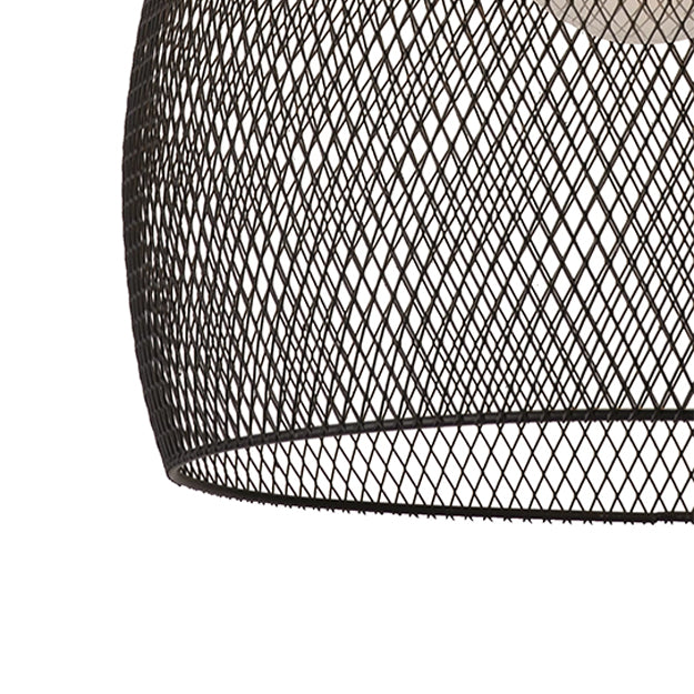 Lámpara colgante metal negro Ø 28 cm E27 - LULC0070