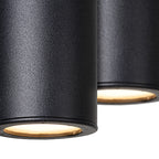 Lámpara colgante aluminio negro 1,20 mt. LED 4 luces 16W  - LULC0097