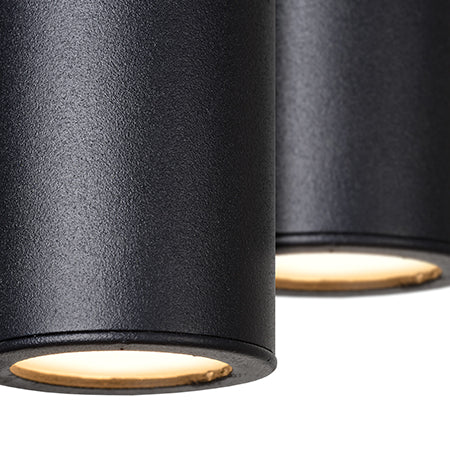 Lámpara colgante aluminio negro 1,20 mt. LED 4 luces 16W  - LULC0097