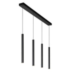 Lámpara colgante aluminio negro 1,20 mt. LED 4 luces 16W  - LULC0097