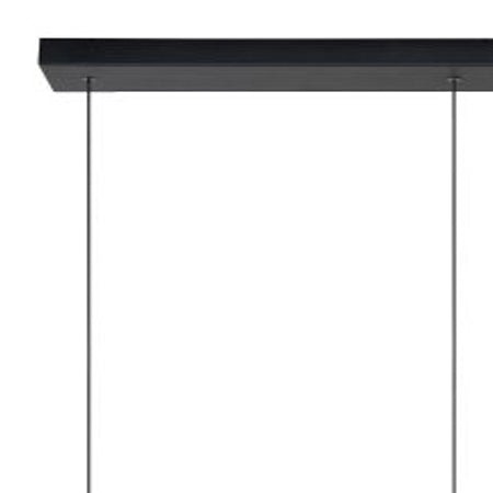Lámpara colgante aluminio negro 1,20 mt. LED 4 luces 16W  - LULC0097