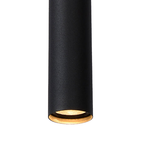 Lámpara colgante aluminio negro 1,01 mt. LED 5 luces 35W - LULC0107
