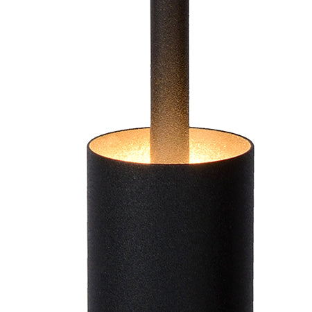 Lámpara colgante aluminio negro 1,01 mt. LED 5 luces 35W - LULC0107